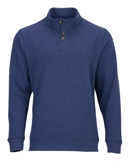 Boxercraft Men's French Terry Button Pullover - Navy Heather