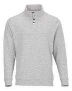 Boxercraft Men's French Terry Button Pullover - Oxford Heather