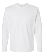 American Apparel Unisex Super Heavyweight Long Sleeve Pocket Tee - White