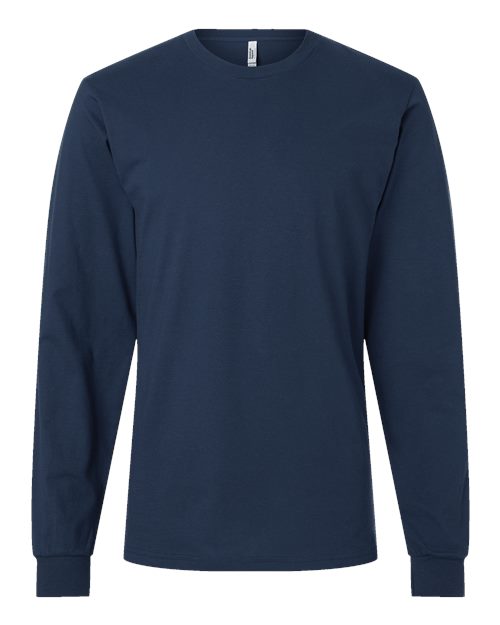 American Apparel Unisex Fine Jersey Long Sleeve Tee - Sea Blue