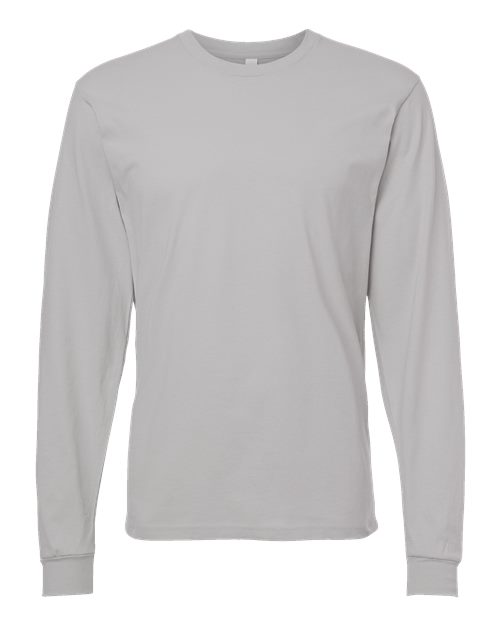 American Apparel Unisex Fine Jersey Long Sleeve Tee - New Silver