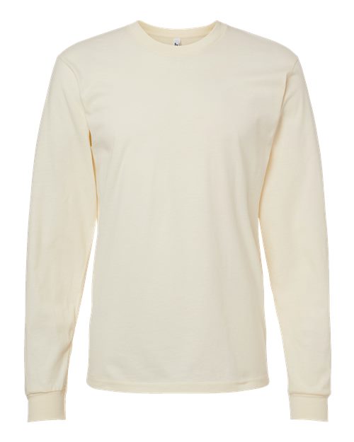 American Apparel Unisex Fine Jersey Long Sleeve Tee - Cream