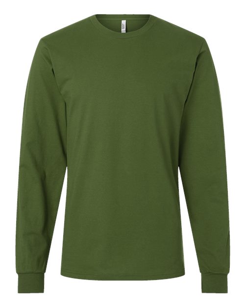 American Apparel Unisex Fine Jersey Long Sleeve Tee - Olive