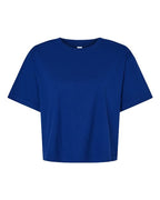 American Apparel Women's Fine Jersey Mid-Length Boxy Tee - Lapis
