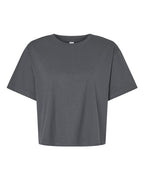 American Apparel Women's Fine Jersey Mid-Length Boxy Tee - Asphalt