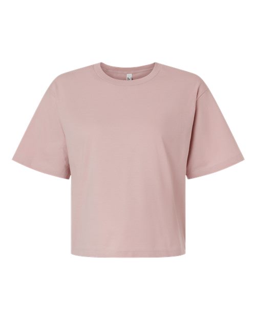 American Apparel Women's Fine Jersey Mid-Length Boxy Tee - Blush