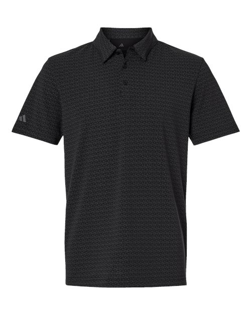 Adidas Men's Blended Printed Polo - Black