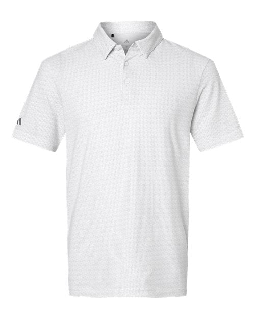 Adidas Men's Blended Printed Polo - White