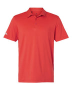 Adidas Men's Textured Stripe Polo - Bright Red