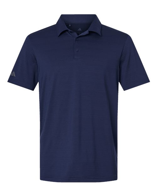 Adidas Men's Textured Stripe Polo - Dark Blue