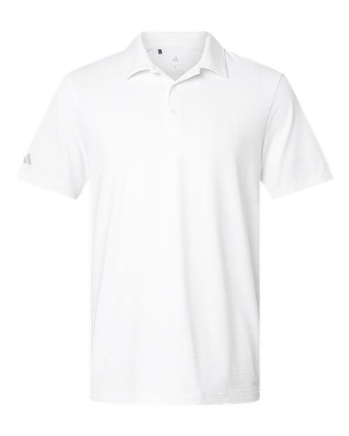 Adidas Men's Textured Stripe Polo - White