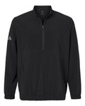 Adidas Men's Stretch Woven Half-Zip Pullover - Black