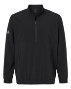 Adidas Men's Stretch Woven Half-Zip Pullover - Black