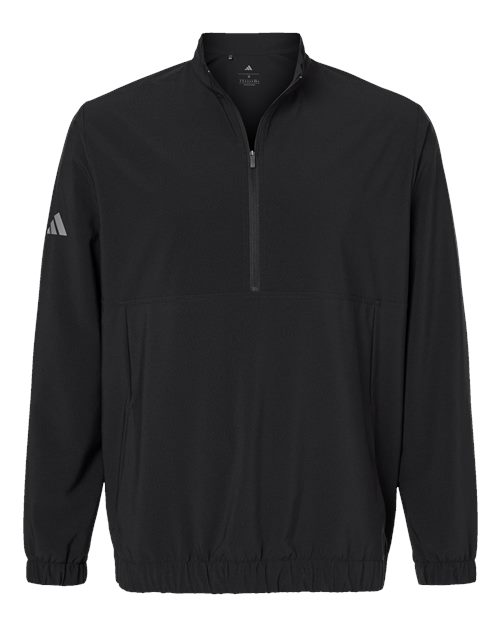 Adidas Men's Stretch Woven Half-Zip Pullover - Black