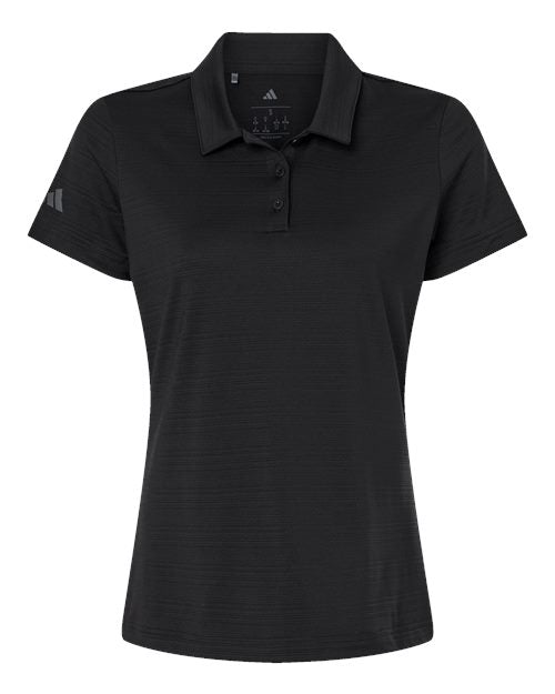 Adidas Women's Textured Stripe Polo - Black