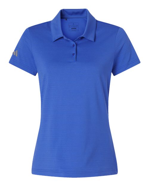 Adidas Women's Textured Stripe Polo - Bright Royal