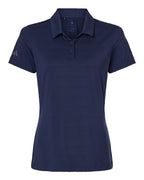 Adidas Women's Textured Stripe Polo - Dark Blue