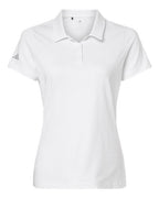 Adidas Women's Textured Stripe Polo - White
