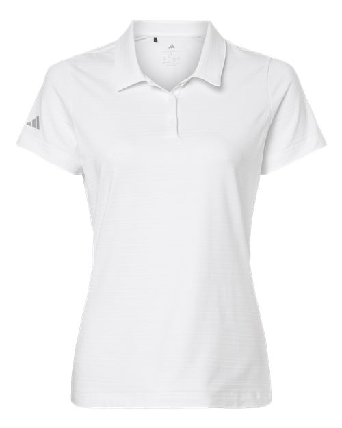 Adidas Women's Textured Stripe Polo - White