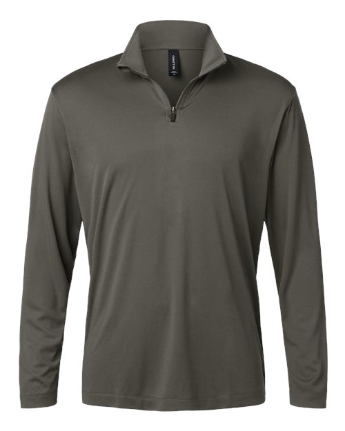 AllPro Men's Pro-Lock Performance Quarter-Zip Pullover (Part 1 of 2) - Charcoal