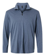 AllPro Men's Pro-Lock Performance Quarter-Zip Pullover (Part 1 of 2) - Heather Navy