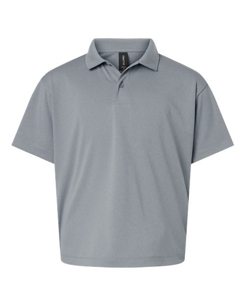 AllPro Youth Pro-Lock Performance Polo - Heather Steel