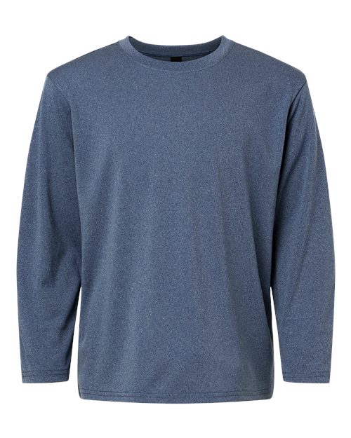 AllPro Youth Pro-Lock Performance Long Sleeve T-Shirt (Part 1 of 2) - Heather Navy
