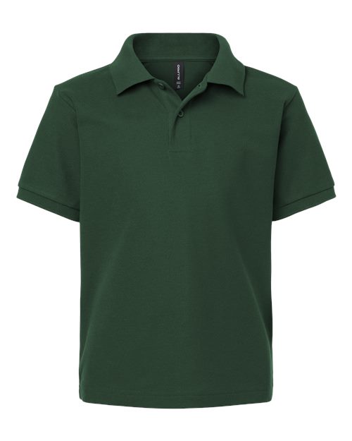 AllPro Youth Pique Polo - Forest Green