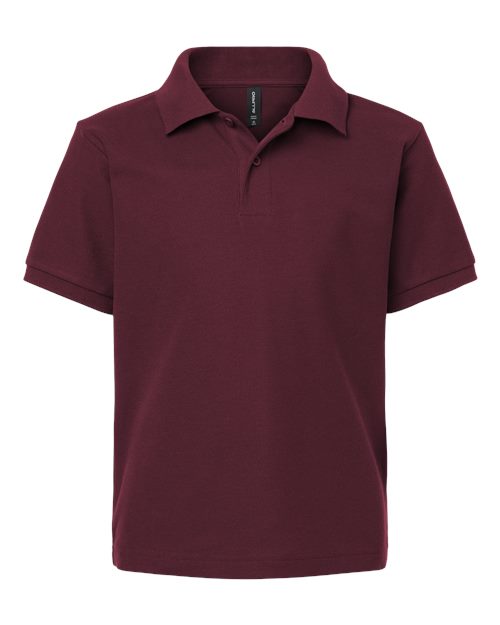 AllPro Youth Pique Polo - Maroon