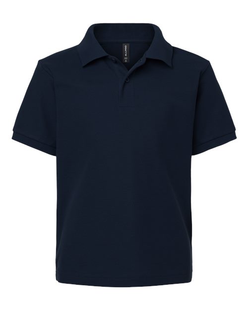 AllPro Youth Pique Polo - Navy