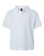 AllPro Youth Pique Polo - White