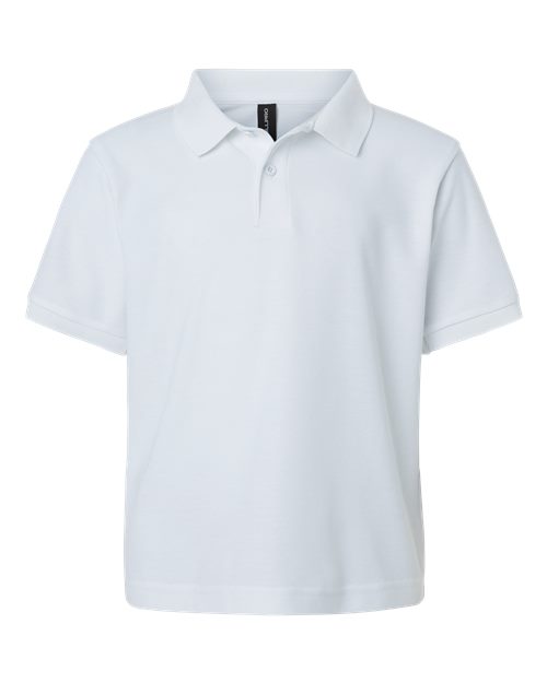 AllPro Youth Pique Polo - White