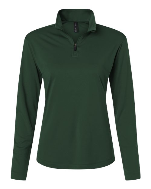 AllPro Women's Pro-Lock Performance Quarter-Zip Pullover (Part 1 of 2) - Forest Green