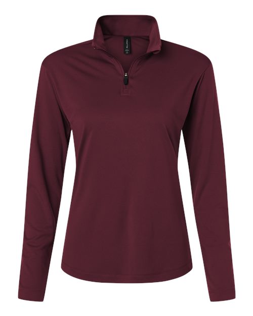 AllPro Women's Pro-Lock Performance Quarter-Zip Pullover (Part 1 of 2) - Maroon