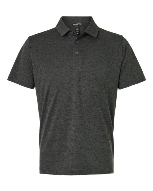 AllPro Men's Pro-Lock Performance Mélange Polo - Black Melange