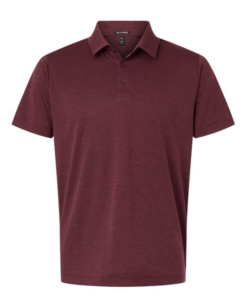 AllPro Men's Pro-Lock Performance Mélange Polo - Maroon Melange