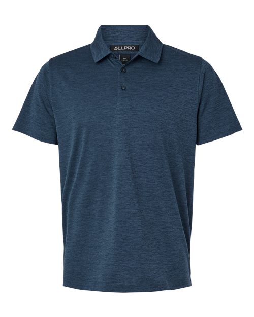AllPro Men's Pro-Lock Performance Mélange Polo - Navy Melange