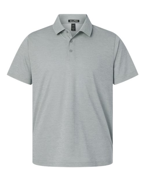 AllPro Men's Pro-Lock Performance Mélange Polo - Silver Melange