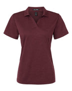 AllPro Women's Pro-Lock Performance Mélange Polo - Maroon Melange
