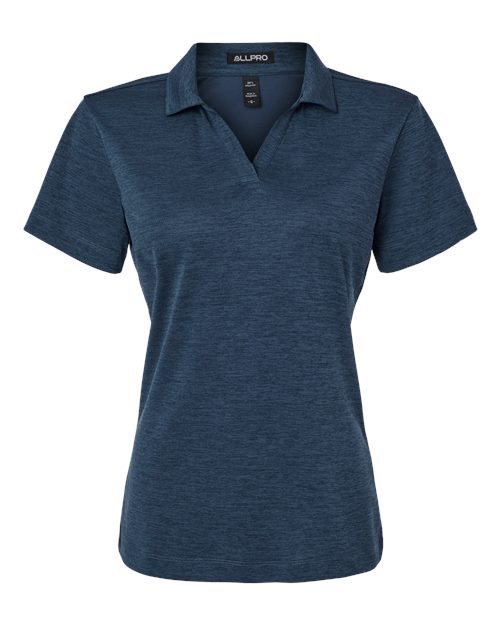 AllPro Women's Pro-Lock Performance Mélange Polo - Navy Melange