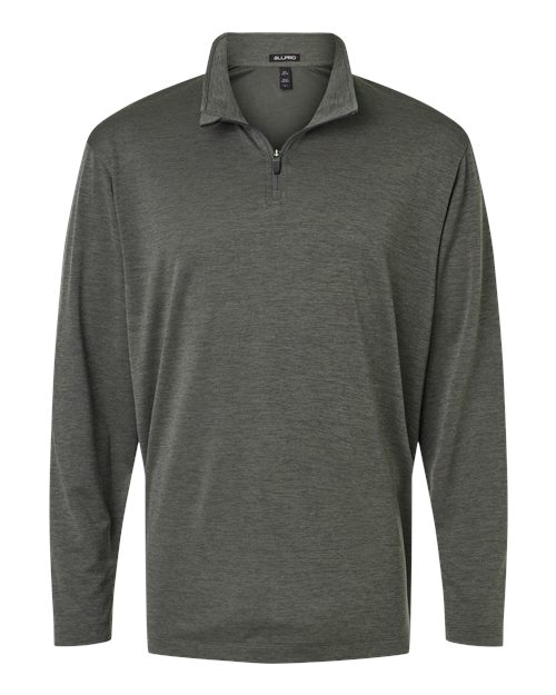 AllPro Men's Pro-Lock Performance Mélange Quarter-Zip Pullover - Charcoal Melange
