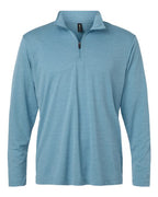 AllPro Men's Pro-Lock Performance Mélange Quarter-Zip Pullover - Cloud Blue Melange