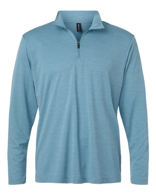 AllPro Men's Pro-Lock Performance Mélange Quarter-Zip Pullover - Cloud Blue Melange
