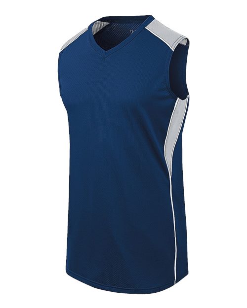 Augusta Sportswear Women's Dynamite Jersey - Navy/ Silver Grey/ White