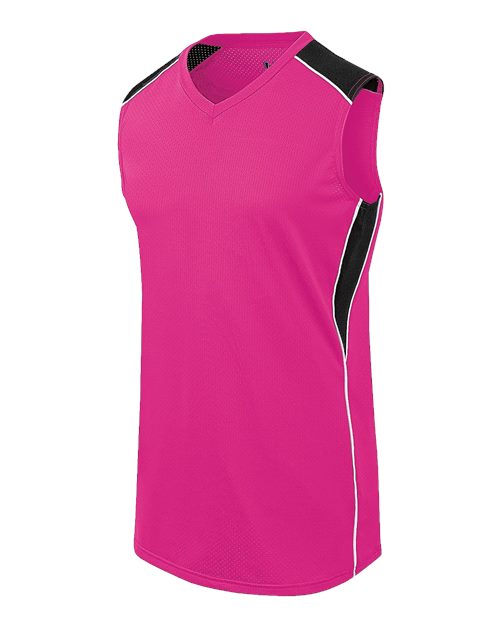 Augusta Sportswear Girls' Dynamite Jersey - Raspberry/ Black/ White