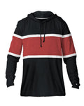 Badger Unisex United Hooded Long Sleeve T-Shirt - Black/ Red/ White