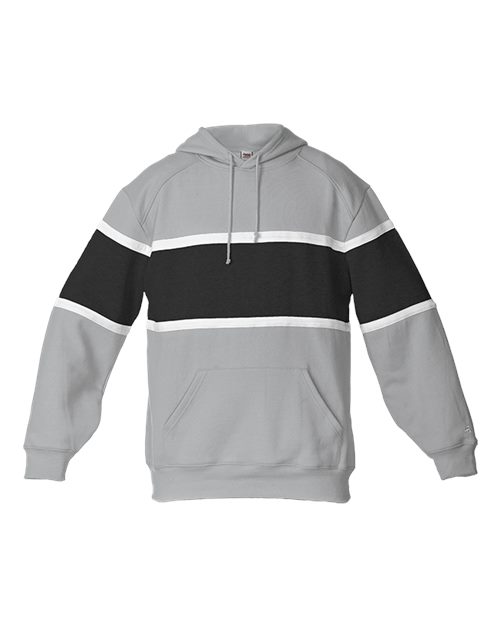 Badger Unisex United Athletic Fleece Hooded Sweatshirt - Oxford/ Black/ White