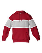 Badger Unisex United Athletic Fleece Hooded Sweatshirt - Red/ Oxford/ White