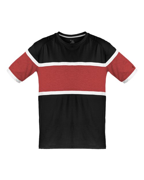 Badger Unisex United T-Shirt - Black/ Red/ White