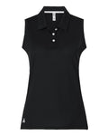 Adidas Women's Ottoman Sleeveless Polo - Black